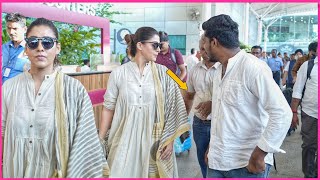 Nayanthara Mobbed By Her Fans At Mumbai Airport