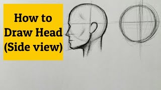 How to draw Human Head Side view with Basics easy Tutorial Drawing head & Face(Male) step by step