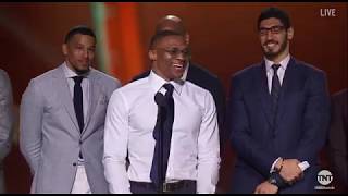 2017 NBA Awards| Russell Westbrook - Emotional Speech - Most Valuable Player (MVP) Award