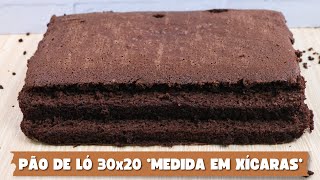 CHOCOLATE SPONGE CAKE FOR 30x20 PAN - SPONGE CAKE FOR 3kg CAKE *MEASUREMENT IN CUPS*