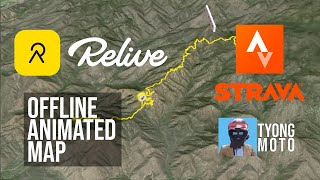 STRAVA + RELIVE ANIMATED MAP