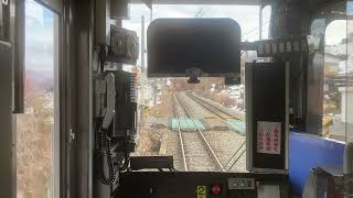 JR篠ノ井線　姨捨駅スイッチバック　車両最後尾より