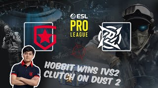 Hobbit wins 1vs2 clutch on Dust 2, Gambit vs NIP, ESL Pro League Season 13