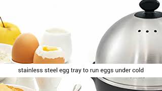 Elite Gourmet EGC-508 Easy Electric 7 Egg Capacity Cooker, Poacher, Omelet Maker, Scrambled, Soft,