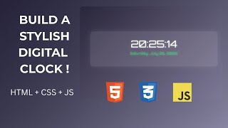Build This Stunning Digital Clock UI (HTML + CSS + JS)