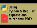 Python: Renaming PDFs using text inside a document with regex