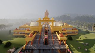 Statue of Oneness and Cultural Unity dedicated to Adi Shankaracharya at Omkareshwar, Madhya Pradesh.