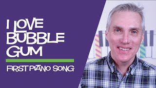 I Love Bubble Gum | Free Online Piano Lesson for Kids (Beginner) - MakingMusicFun.net Music Academy