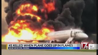 41 confirmed dead after plane catches fire in Moscow