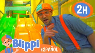 Blippi visita un Patio de Juegos Cubierto | Aprende con blippi | Videos educativos para niños