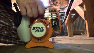 Запуск газонокосилки Stihl FS 55