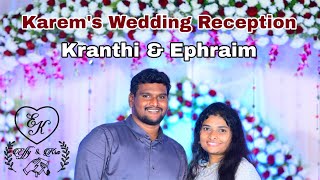 Kranthi \u0026 Ephraim wedding Reception live | telugu Christian wedding | Hyderabad