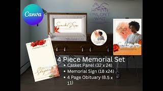 Create a Beautiful Memorial with This Editable Canva Obituary Template 🕊️ #Shorts #funeral #canva