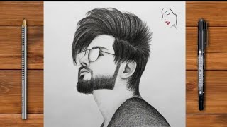 A Boy Drawing💯 for beginners (easy way) || Boy's Face Pencil Sketch l bkdrowing l
