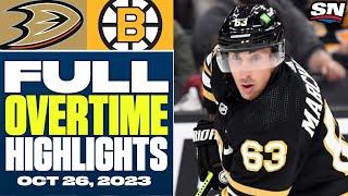 Anaheim Ducks at Boston Bruins | FULL Overtime Highlights - October 26, 2023