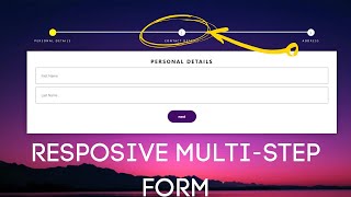 Multi Step registration Form using HTML CSS and Javascript Tutorial | Responsive | HTML Form Design