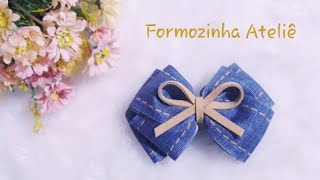 Laço jeans fácil de fazer  - Poly Formozo