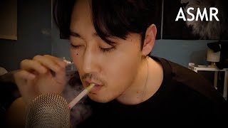 The name of the cigarette is HALLA SAN..? Tobacco asmr (SMOKING ASMR)