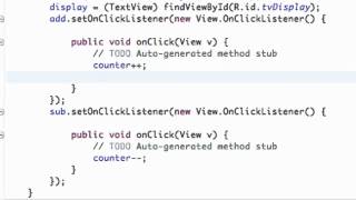 Android Application Development 10 Using setText method for our button