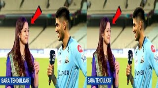 IPL 2024 Shubman Gill Blushed When Sara Tendulkar Interviewed With His Before Start Match |