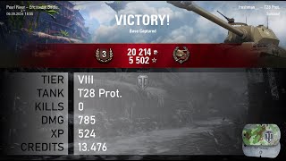 [1380] T28 Prot. / 0 kills / 785 dmg / 524 xp / 13.476 credits || World of Tanks