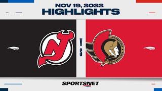 NHL Highlights | Devils vs. Senators - November 19, 2022