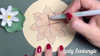 Amazing Zentangle Pattern | Doodle Art / Spiral Drawing / Satisfying and Relaxing