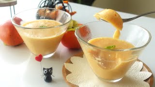 [Persimmon pudding! ] ★ 2 ingredients! No gelatin! You can make smooth persimmon puddin