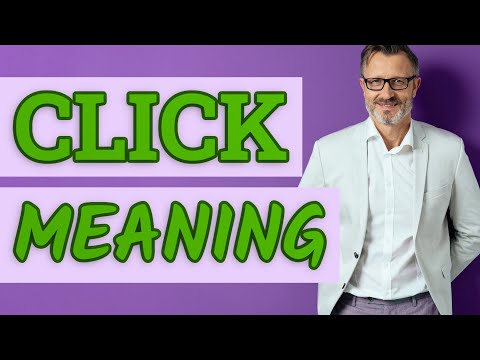 Is click a verb?