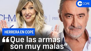 Herrera: Yolanda Díaz cree que se puede interceptar a los drones rusos con políticas de igualdad