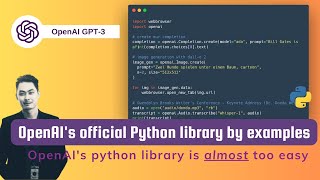 OpenAI's python QuickStart (tutorial/first look)