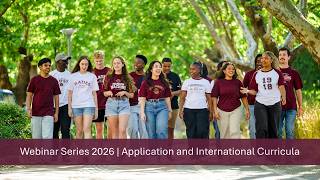 Webinar Series: Application and International Curricula.