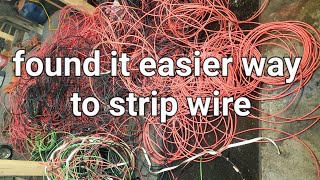 After tinkering around I found a really easy way to strip wire