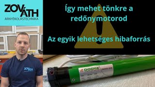 Így mehet tönkre a redőnymotor, az egyik lehetséges meghibásodás