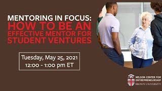 Mentoring in Focus: How to be an effective mentor for student ventures