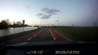 Dashboardcamera FineVu Cr-500 Full HD:: ongeval fietser op Hillegommerdijk