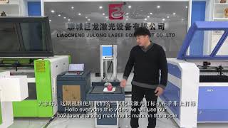 Julong CO2 laser marking machine for apple marking