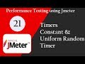 JMeter 4.0: Timers: Constant and Uniform Random Timer