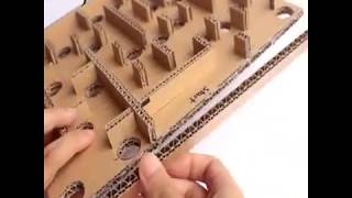 DIY Cardboard Box Marble Labyrinth Game