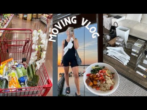 Moving Vlog Grocery Haul Getting Organized Youtube