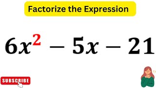 6x^2-5x-21 | Factorize the Expression in seconds!