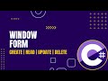 CRUD operations using C# and SQL Server database | Insert | Delete | Update | Search | Tutorial