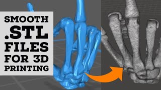 How To SMOOTH A .STL 3D Print File Using Meshmixer | Increase Number Of Triangles 3D Printing Video