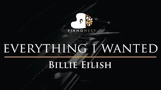 Billie Eilish - everything i wanted - Piano Karaoke Instrumental Cover with Lyrics