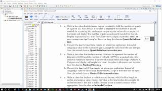 Java Programming 1 - Chapter 2 Exercises Part 1