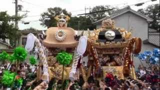 平成24年9月16日(日) 荒川神社 玉手屋台完成式 中地屋台入魂式 練り合わせ