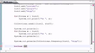 Intermediate Java Tutorial 13 frequency, disjoint