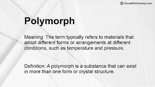 Polymorph Meaning
