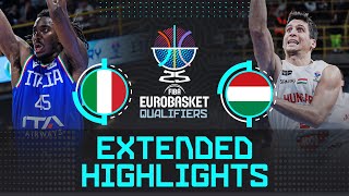 Italy 🇮🇹 vs Hungary 🇭🇺 | Extended Highlights | FIBA EuroBasket 2025 Qualifiers