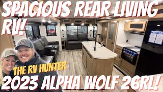 2023 Alpha Wolf 26RL - HUGE Space in this Rear Living Travel Trailer